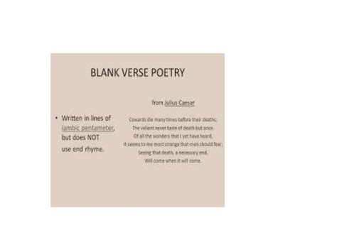 Shakespeares Use Of Blank Verse