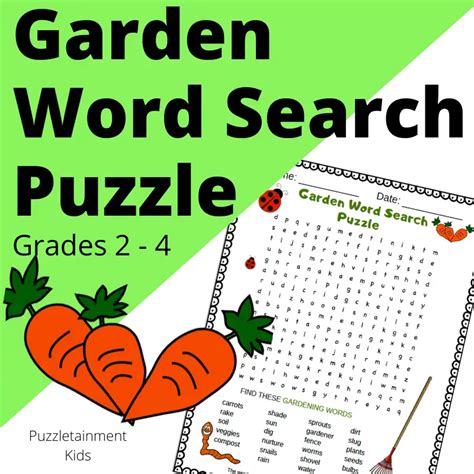 Garden Word Search Puzzle Free Printable Puzzletainment Publishing