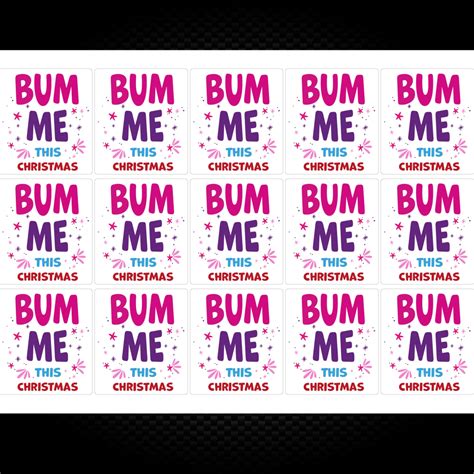 Bum Me This Christmas Sticker Pack Rude Stickers Slightly Disturbed