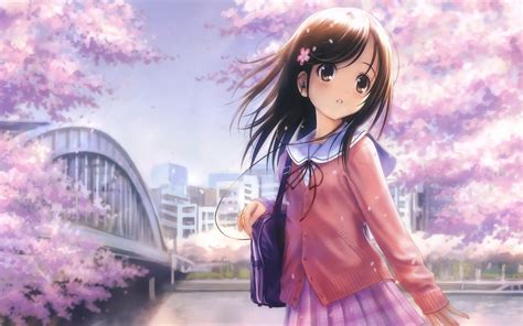 47 Cute Anime Girl Wallpapers Wallpapersafari