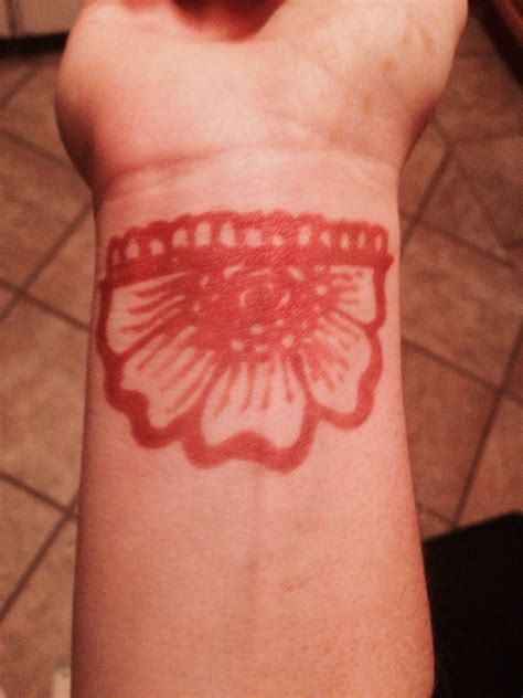 Henna Flower Wrist Flower Henna Leaf Tattoos Henna