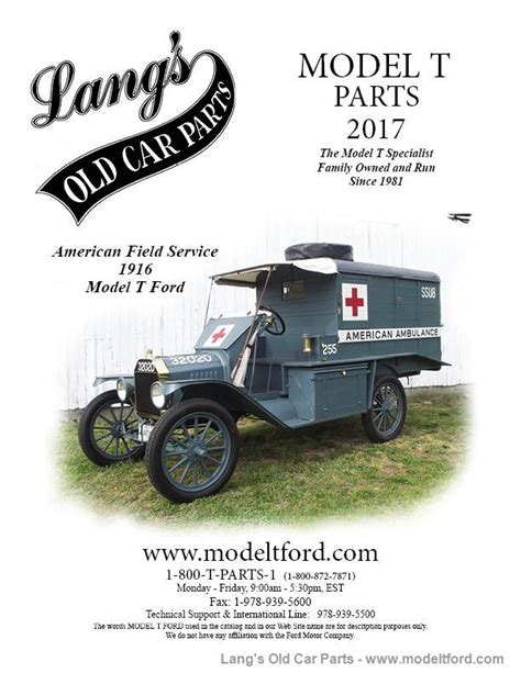 Model T 2017 Lang's Old Car Parts Catalog, CATALOG
