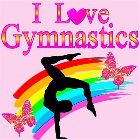 Pink I Love Gymnastics Design Posters By Jlporiginals Redbubble
