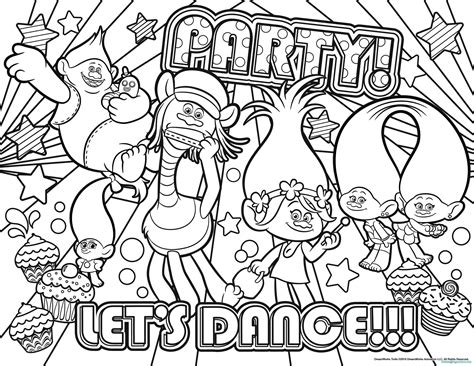 Add to favorites clipart trolls 1 coloring trolls svg png files movie files cutting and printing world tour branch poppy printable silhouette trolls svg. Trolls Cast Coloring Pages - BubaKids.com