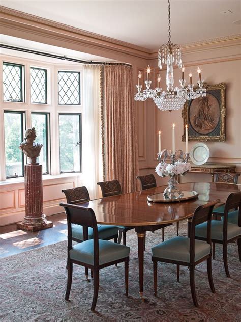 Whether you're hosting a holiday dinner party or gathering around the table for a weeknight meal, the dining room is where people come together. Farrow and Ball's Pink Ground paint sets the tone for this ...