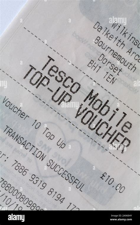 Tesco Mobile Top Up Voucher Hi Res Stock Photography And Images Alamy