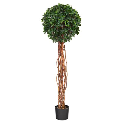 Primrue English Ivy Single Ball Artificial Topiary Tree With Natural