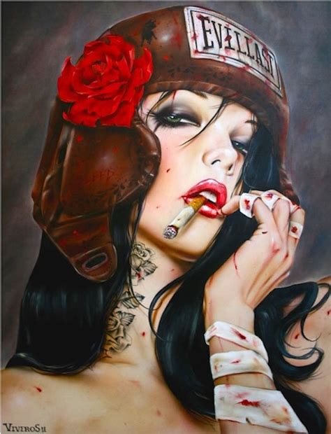 More Seductive Femme Fatale Paintings By Brian M Viveros