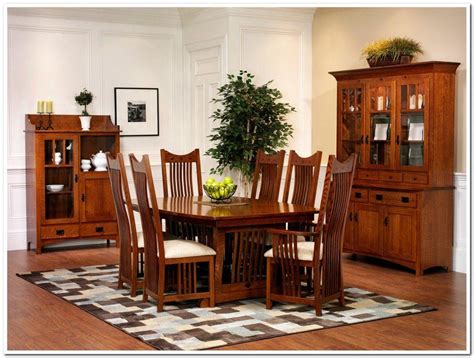 Our handmade dining chairs play a key role in your dining comfort while also communicating your sense of classic mission style. dining-room-7-pieces-old-oak-mission-style-dining-room-set ...