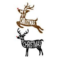 My First Christmas Reindeer SVG Cuttable Design | Baby reindeer, Christmas reindeer, Reindeer