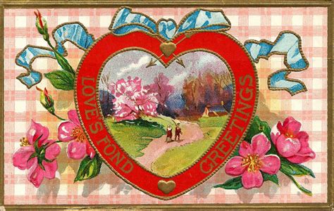 Antique Images Free Digital Valentine Printable Red Heart Frame With