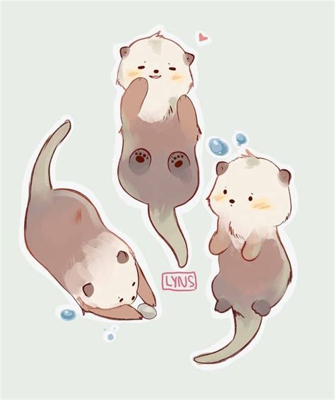 Pin By Summer On Amazing Stuff Otter Illustration Otter Art Cute