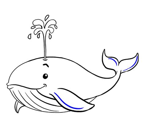 How To Draw An Easy Whale Easy Drawing Guides