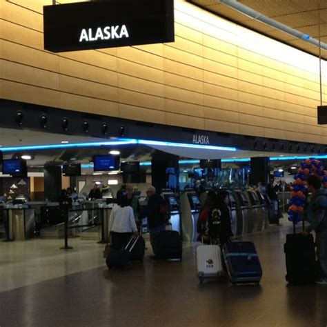 They're airside after the tsa security gates in seattle airport: Alaska Airlines Ticket Counter - Airport Terminal in SeaTac