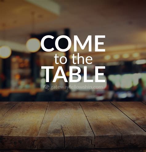 Come To The Table Part 7 Tom Duchemin