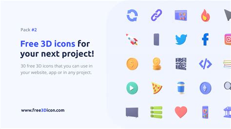 Free 3d Icon Pack 2 Figma