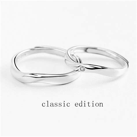 Mobius Couple Openging Ring Japanese And Korean Fashion Original Design Wedding Rings Simple