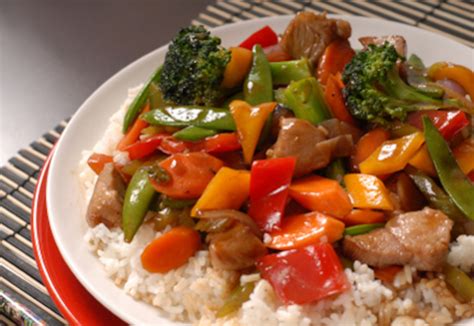 Porc sauté aux légumes