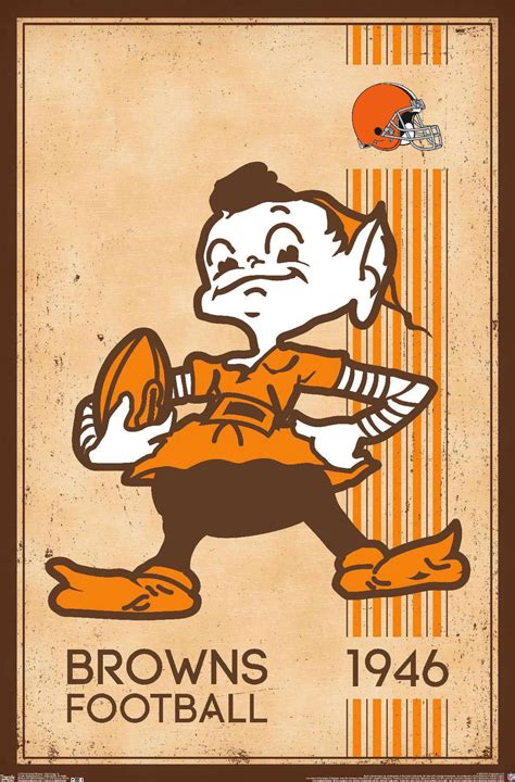 Nfl Cleveland Browns Retro Logo 14 Poster