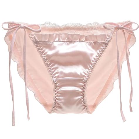 Buy Womens Silk Lace Panties Briefs Sexy Satin Knickers Lace Trim