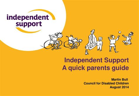 Guidance To Parents On Independent Support By Council For