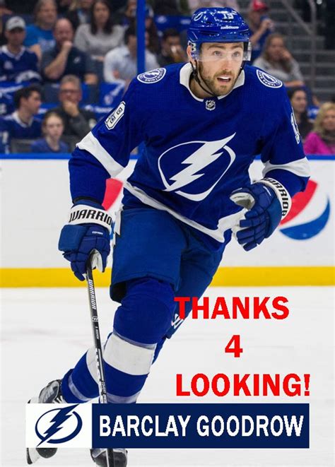 Lightning goalie andrei vasilevskiy made 37 saves for the defending stanley cup champions. BARCLAY GOODROW 2019-20 TAMPA BAY LIGHTNING HOCKEY CARD