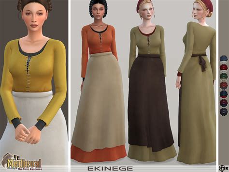 The Sims Resource Ye Medieval Dress With Apron
