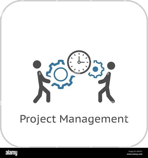 Project Management Icon Flat Design Stock Vector Image And Art Alamy