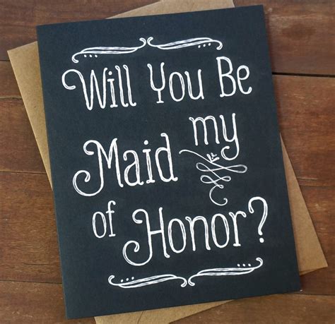 Asking Maid Of Honor Card Will You Be My Maid Of Honor Card