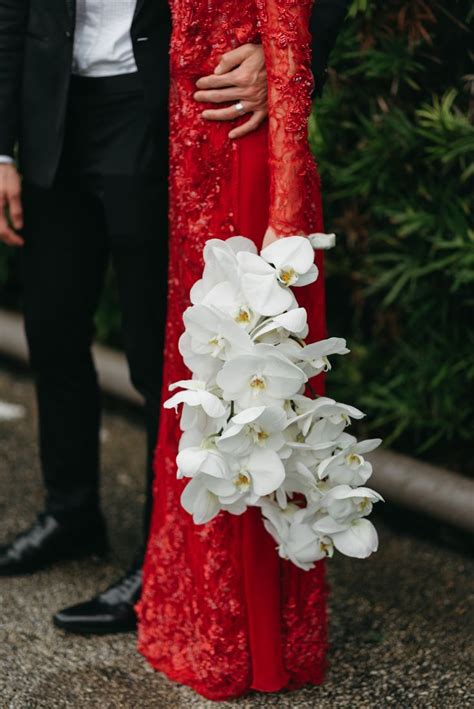 Houston Texas Wedding With Ao Dai Vietnamese Dress With Orchid Wedding Bouquet Vietnamese