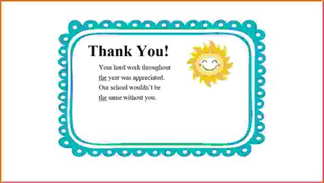 Sample Thank You Notes Template Business