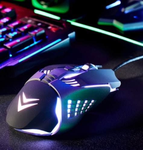 Bugha Led Gaming Mouse 7 Key 7200 Dpi Usb Wired Pc Black Etsy