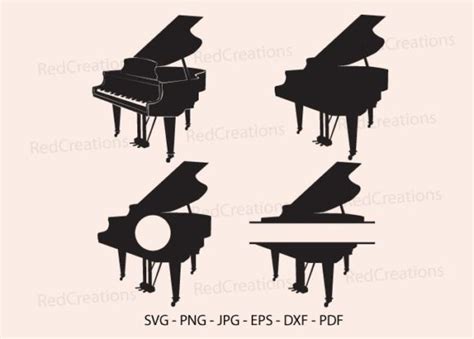 1 Grand Piano Frame Svg Designs And Graphics