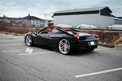 Highlighted items are for oem wheels, the rest are replacement options. Awesome Black Prancing Horse: Ferrari 458 Spider on PUR Wheels - SSsupersports.com