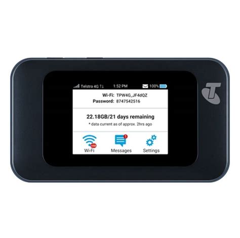 Telstra Pre Paid 4gx Mf985t Hotspot Black 20gb Data Connect Up To