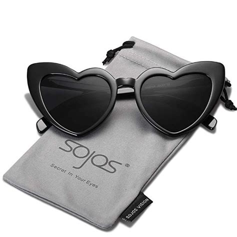 Sojos Heart Shaped Sunglasses Clout Goggle Vintage Cat Eye Mod Style