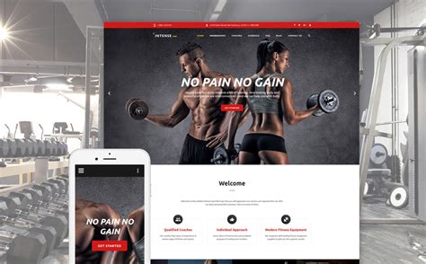 gym equipment website template