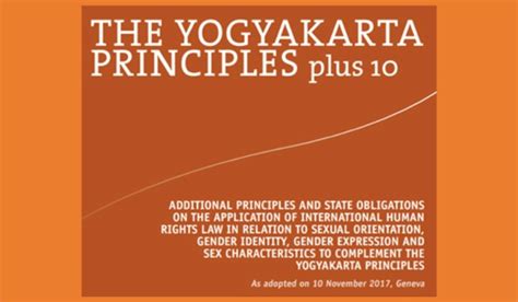 Yogyakarta Principles 10 Expanded Yogyakarta Principles Published