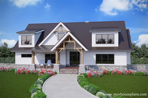 3 Story Rustic Open Living Lake House Plan Max Fulbright Designs