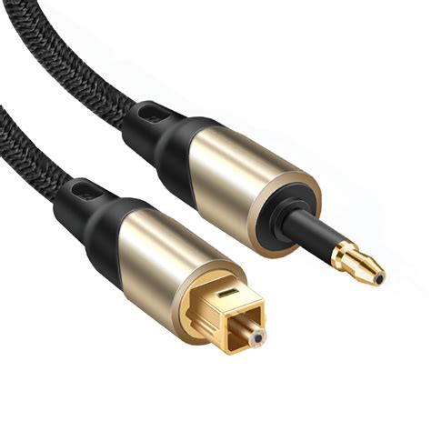 The signal is transmitted over either a coaxial cable with rca connectors or a fiber optic cable with toslink connectors. CE-LINK 5M SPDIF Toslink Male to Round 3.5mm Optic Male ...