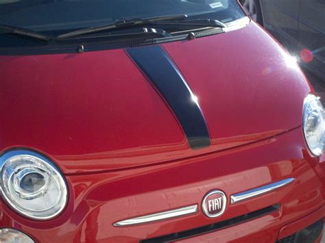 2011 2014 Fiat 500 Center Hood Stripe With Pins Rocky Mountain Graphics