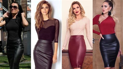Top Trending Coolest Leather Pencil Skirt Design Ideas For Girls