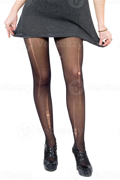 Female Legs In The Torn Stockings Isolated On White Stock Photo At Vecteezy