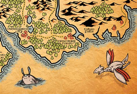 Pokémons Johto Region As A Middle Earth Style Map