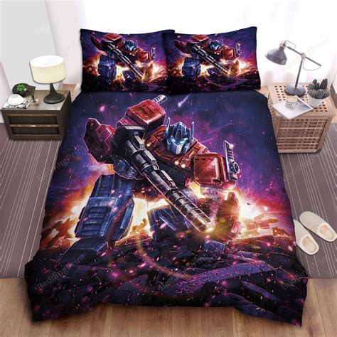 Transformer Optimus Prime In The Front Line Bed Sheets Duvet Cover Bedding Sets Upefe