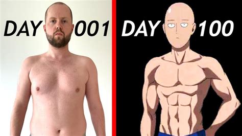 100 Days Of One Punch Man Workout Transformation Results Youtube