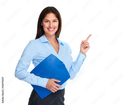 Business Woman Presenter Foto De Stock Adobe Stock