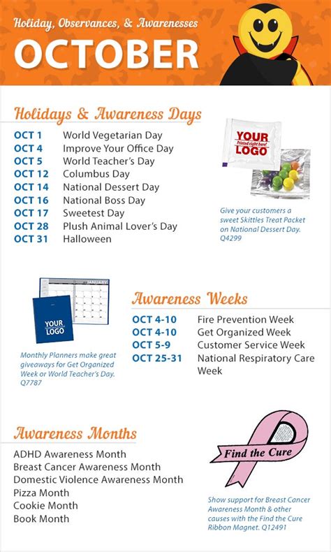 October 2015 Holidays Observances And Awareness Dates