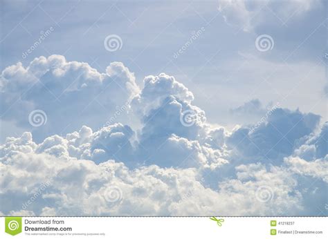 Puffy Clouds And Blue Sky Stock Image Image Of