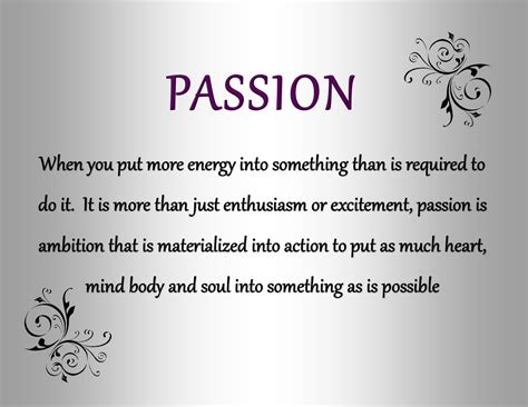 Def Of Passion Love Notes Enthusiasm Ambition Picture Quotes